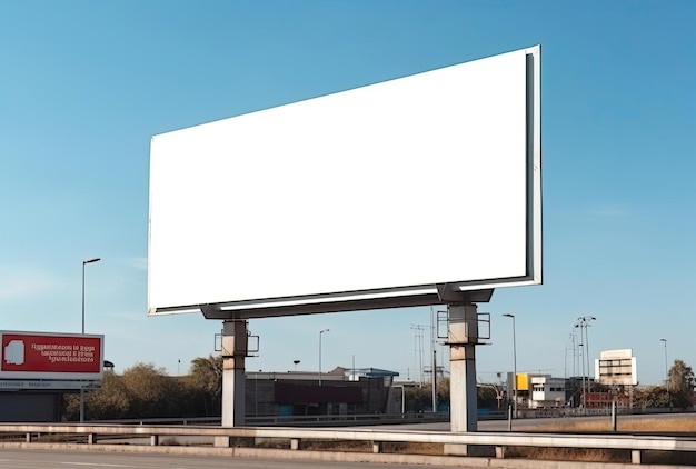 Blank billboard outdoor Mock up Empty advertising stand public information board