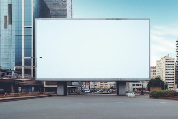 Photo blank billboard outdoors