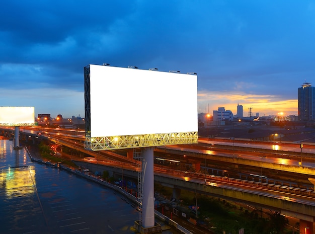 Blank billboard ready for new advertisement