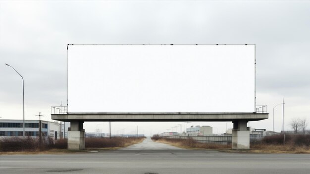 Photo blank billboard on the road with sky background