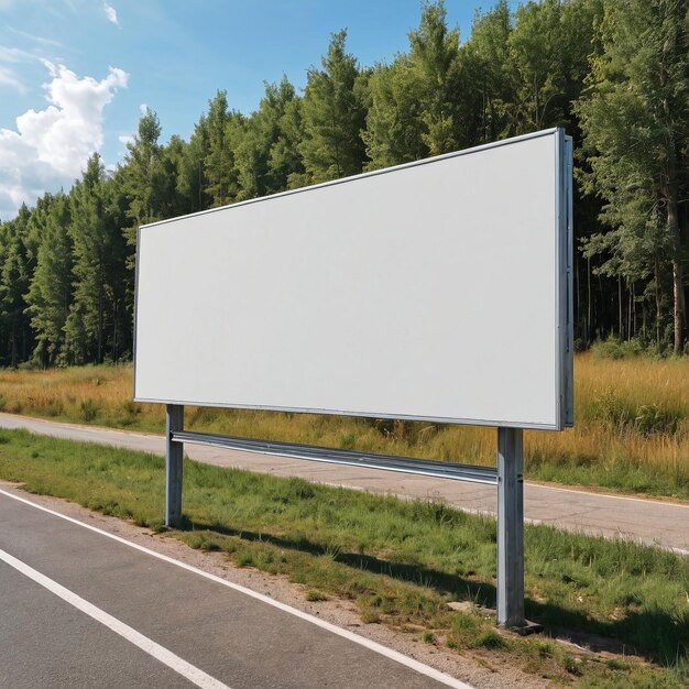 blank billboard on the road