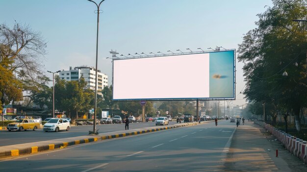 Blank Billboard on the side of Road