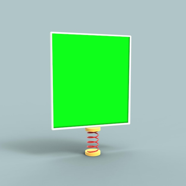 Blank billboard stand green screen advertisement Banner for marketing Blank 3d rendering