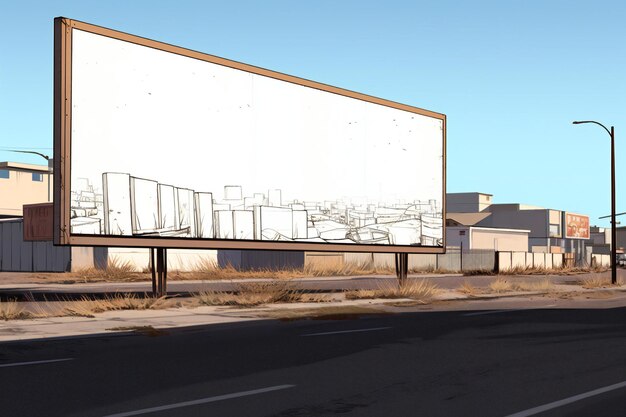 Blank billboard on the street