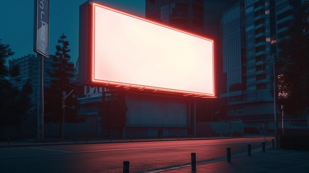 blank billboard on the street