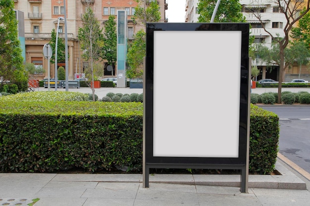 Blank billboard in the street