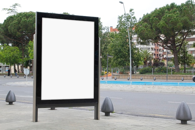 Blank billboard in the street