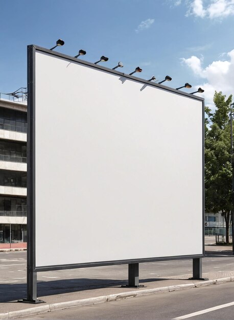 Foto cartellone bianco sulla strada