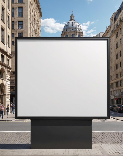 blank billboard on the street