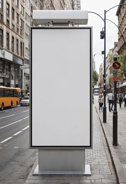 a blank billboard on the street