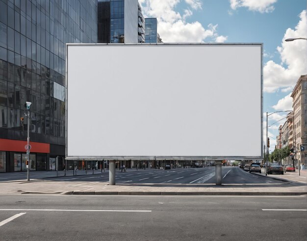 blank billboard on the street