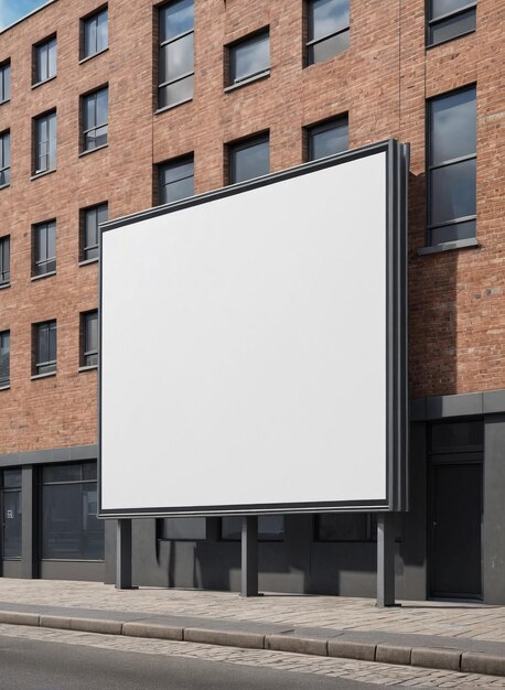 blank billboard on the street