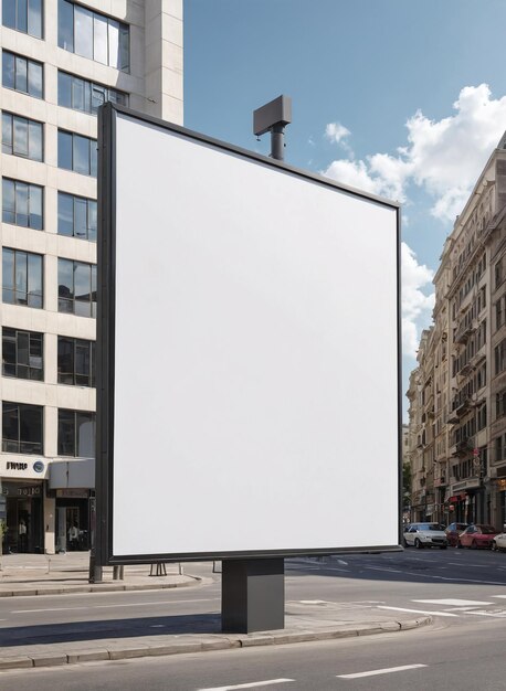 blank billboard on the street