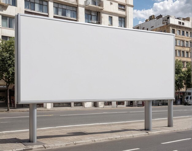 Foto cartellone bianco sulla strada