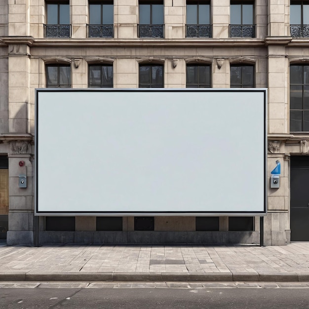 a blank billboard on the street