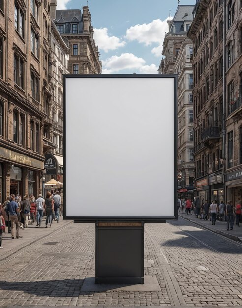 blank billboard on the street