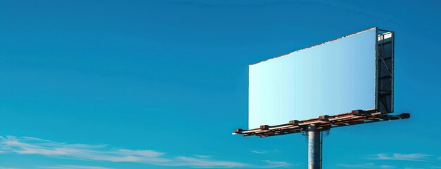 Photo blank billboard with blue sky