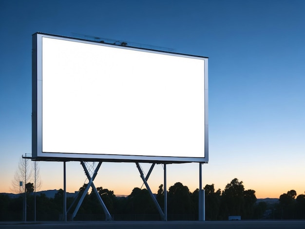 Blank billboard with city view background Blank billboard in the street large billboards near the