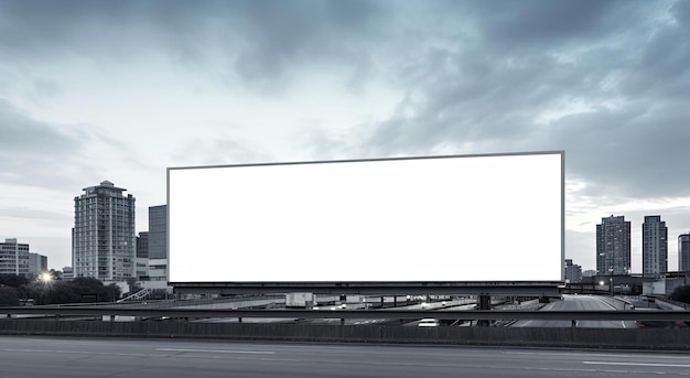 blank billboards to promote your brand in the style of overexposure effect