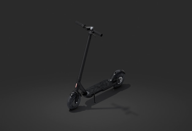 Blank black electric scooter