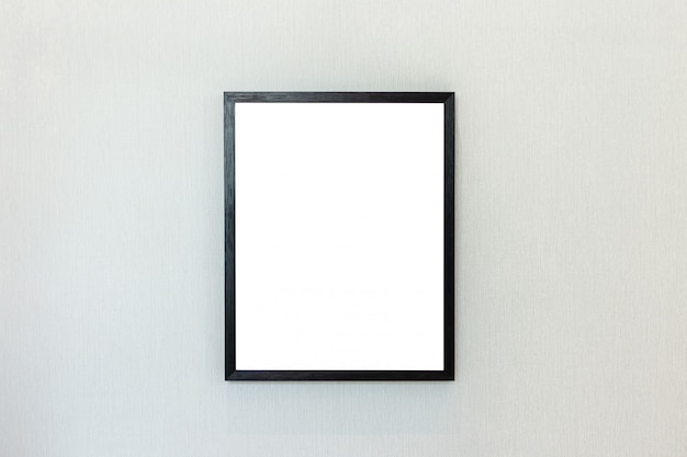 Blank black frame on the wall