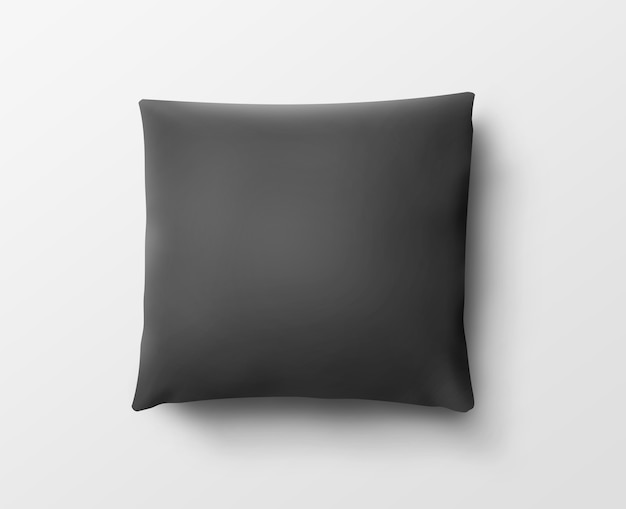 Blank black pillow case  isolated