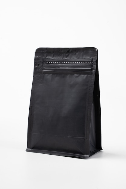 Blank black standing pouch container