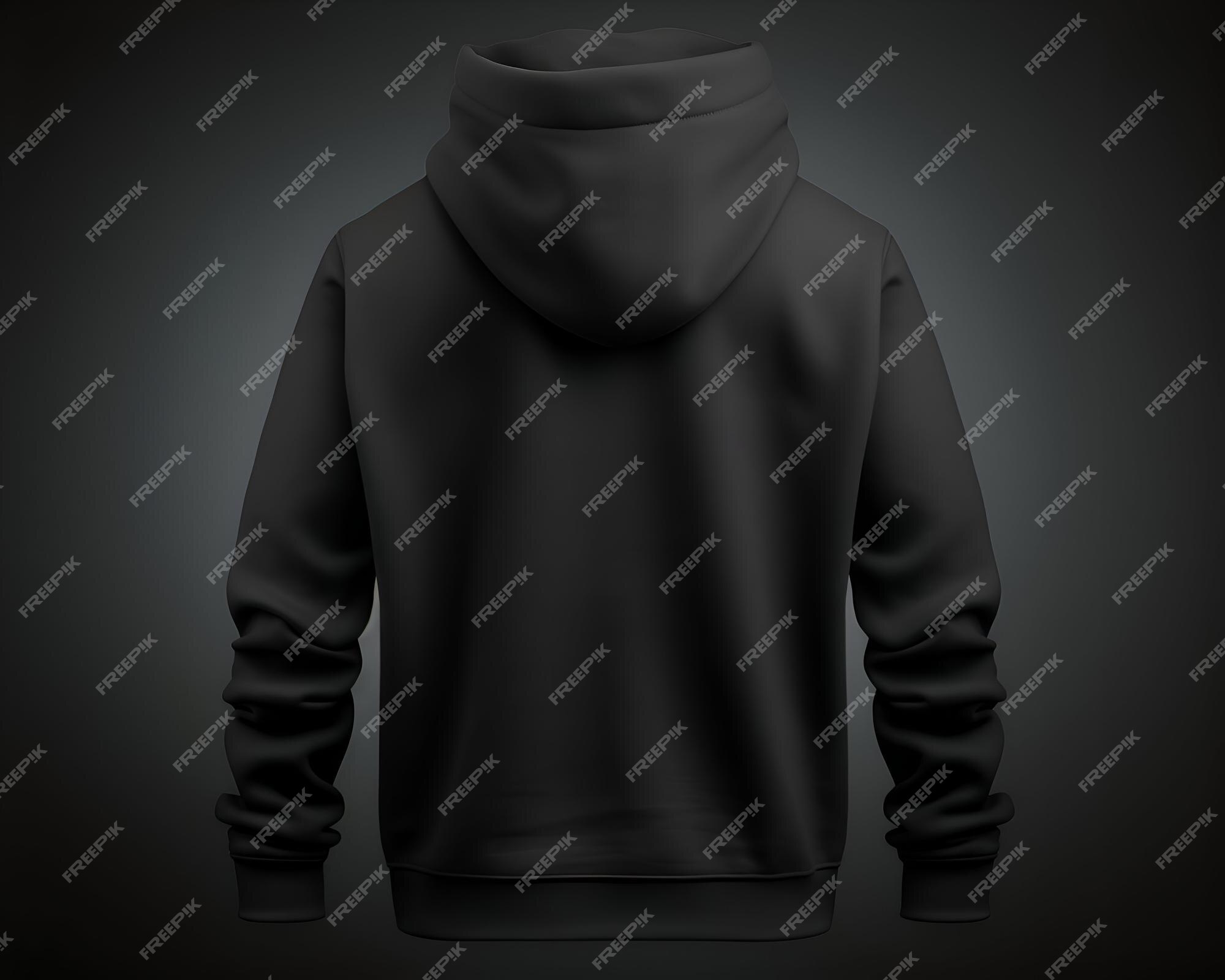Premium Photo Blank black sweatshirt template on black background 3D Premium Photo Blank black sweatshirt template on black background 3D