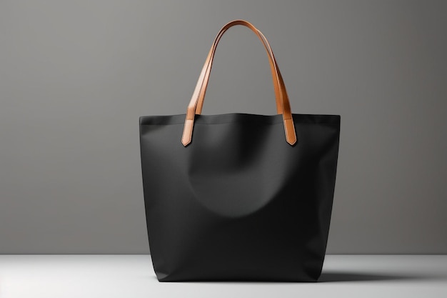 Blank black tote bag mockup AI Generated