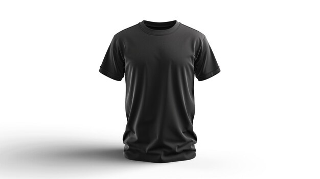 Blank Black TShirt Mockup on White Background