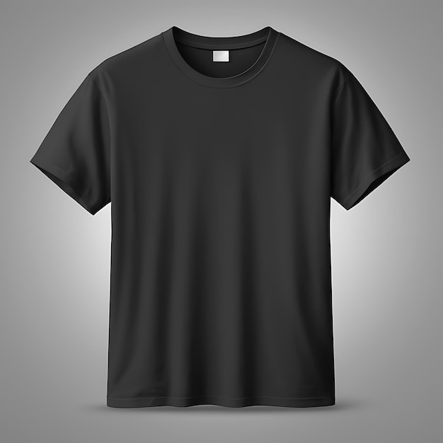 Blank Black TShirt Template Premium AI generated image