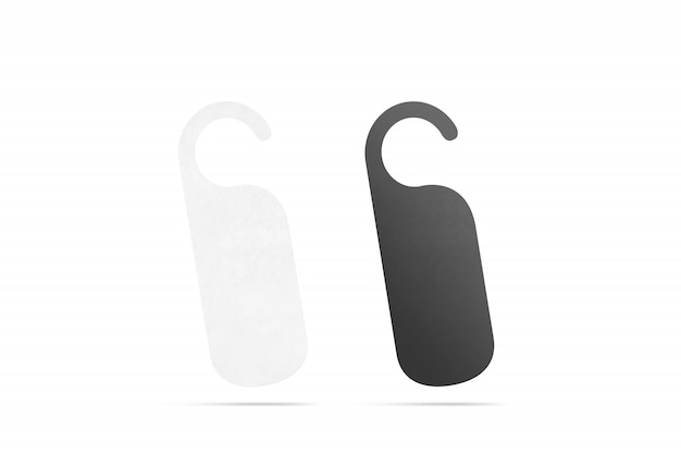 Blank black and white doorhanger  for door