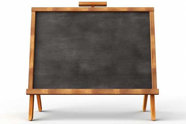 Photo blank blackboard in frame isolated on white