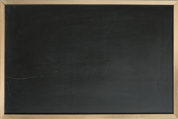 Photo blank blackboard in frame isolated on white