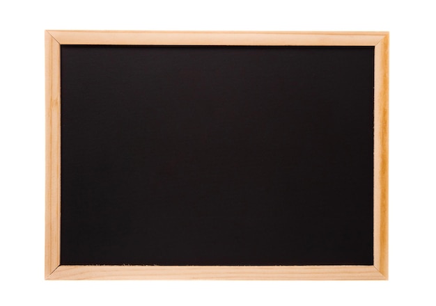 白い背景に分離された空白の黒板