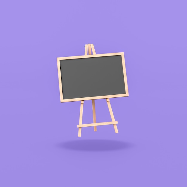 Blank Blackboard on Purple Background