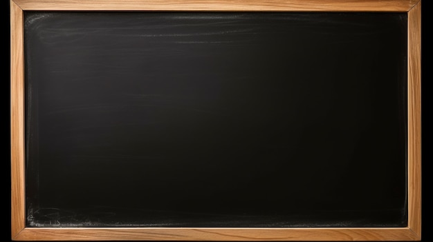 blank blackboard with wooden frame