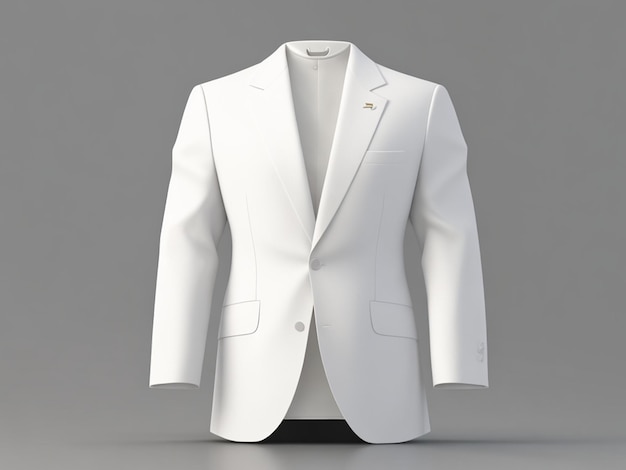 Foto mockup di blank blazer vista anteriore 3d rendering illustrazione 3d