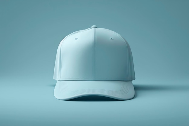 'Blank blue cap mockup blank white background advertising photo ultra realistic photo