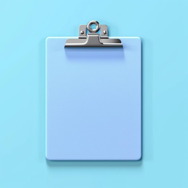 Blank blue clipboard for write presentation AI Generated