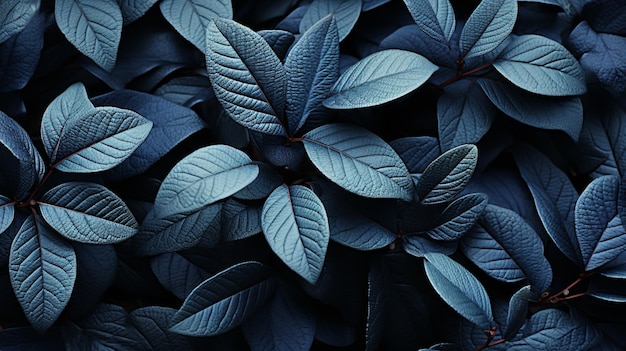 Blank blue leafy