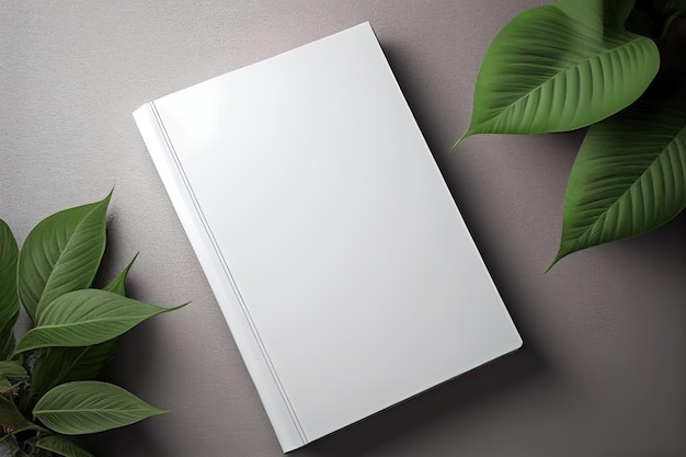 Blank Book Cover Mockup Template Design Generated AI