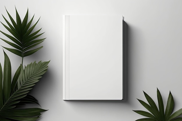 Blank Book Cover Mockup Template Design Generated AI