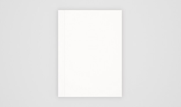 Blank book cover template isolated on white