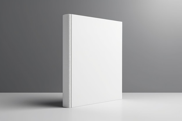 Blank book Cover White magazine mockup Clean background with copy space AI generated