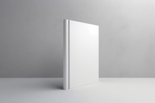 Blank book Cover White magazine mockup on Clean background