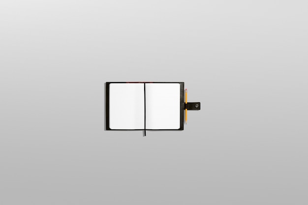 Blank Book Diary Mockup White Page