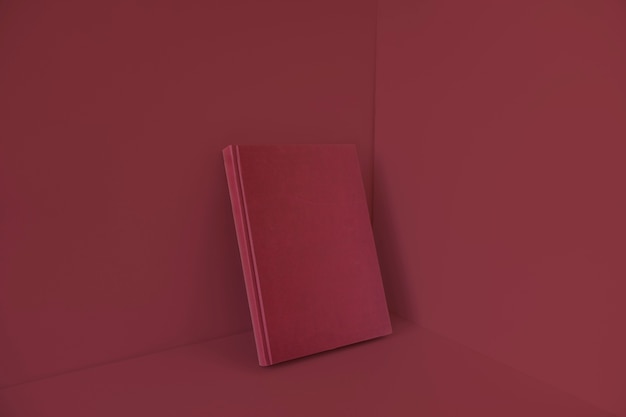 Blank book with red color effect