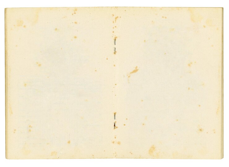 Blank booklet pages isolated over white