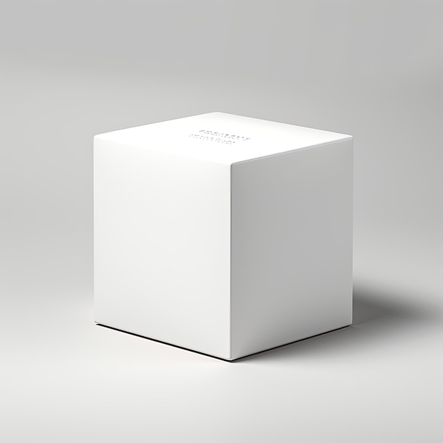 Blank Box Product Mockup op een minimale achtergrond